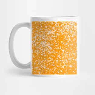 Orange White Paint Splatter Mug